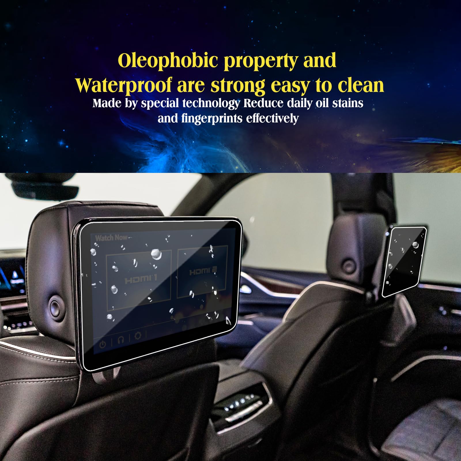 Eueky 2023 2024 Cadillac Escalade Dual 12.6 Inch Rear Seat Media Soft Screen Protector 2021 2024 Cadillac Tv Screen Protector Es